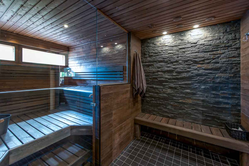 Upea sauna vuokramökissä